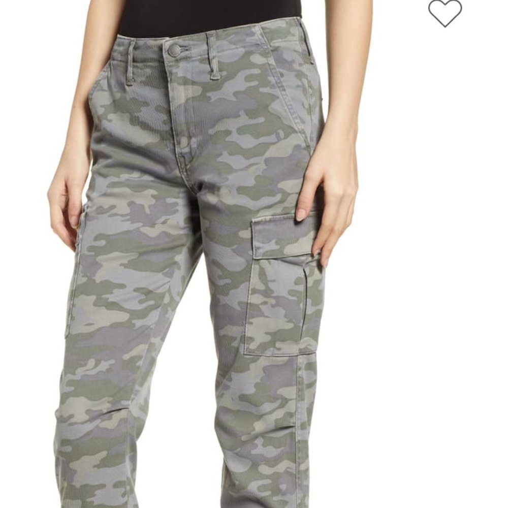 Hudson Jeans Jane Slim Camo Print Cargo Pants